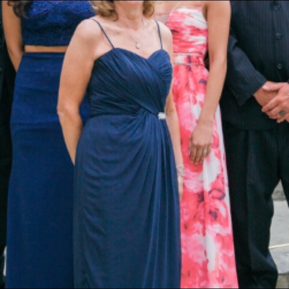 navy blue formal gown